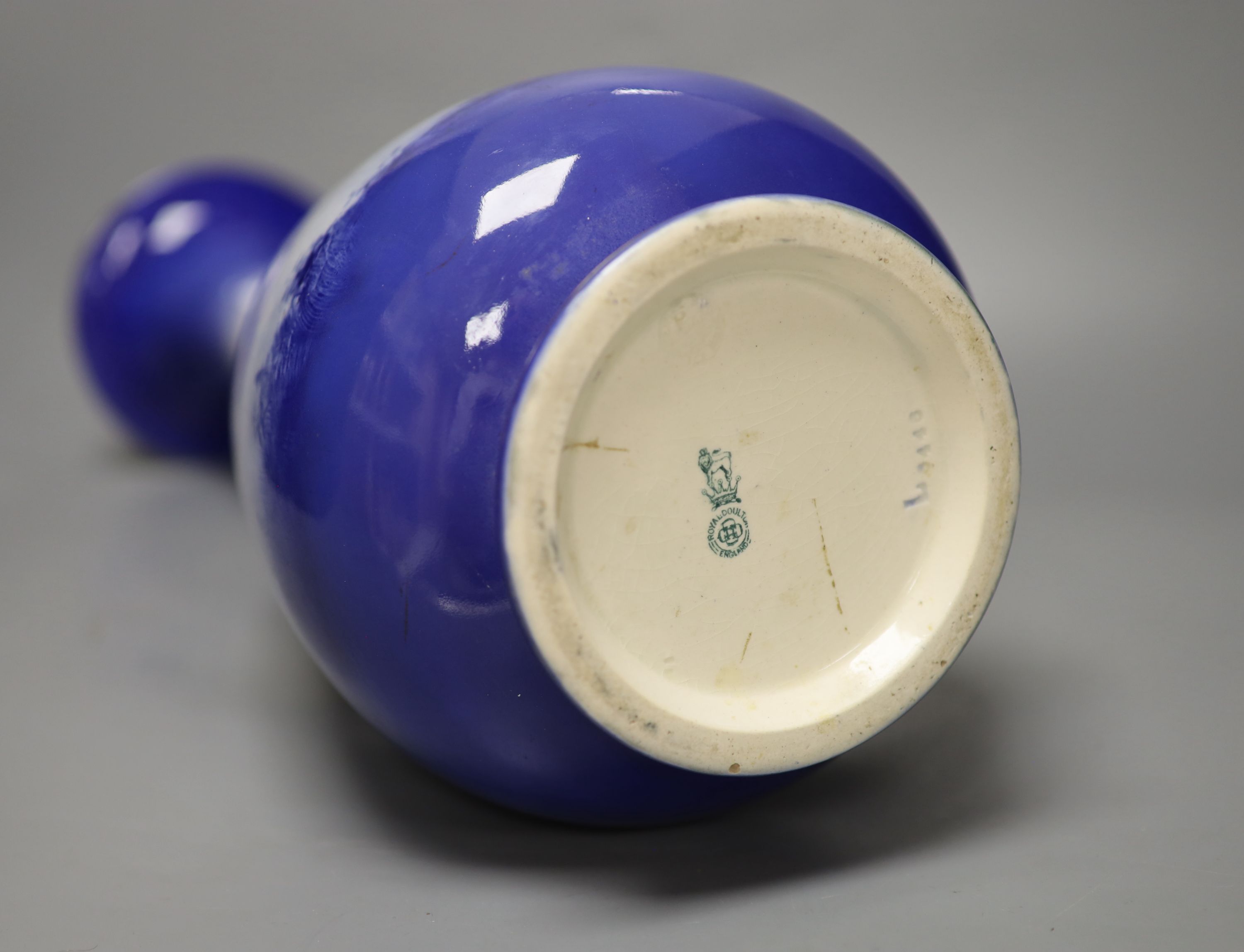 A large Royal Doulton Blue Children bottle vase, height 47cm
